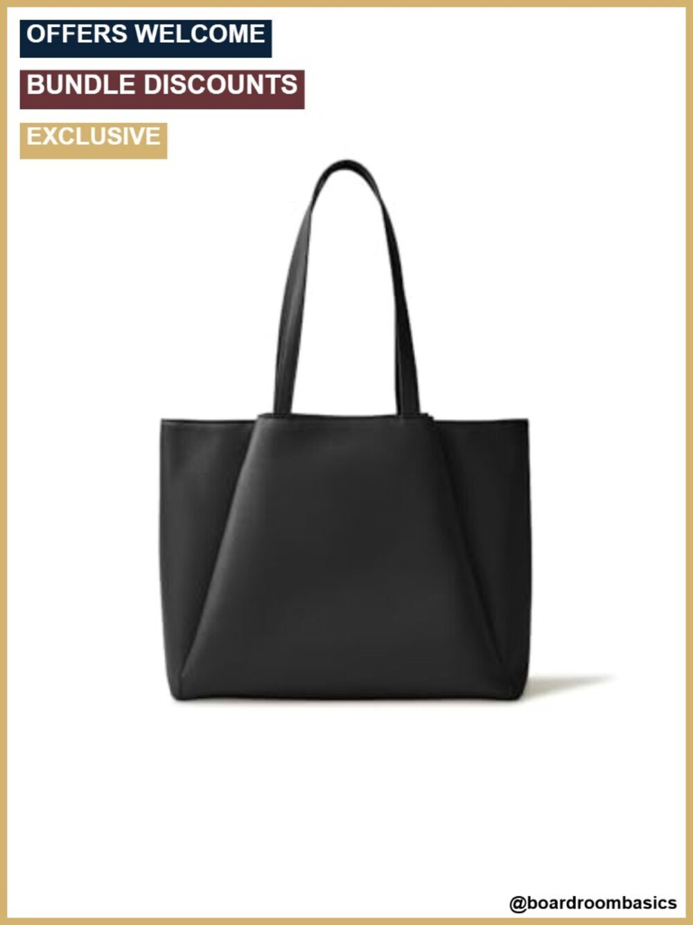 Vegan Leather Laptop Tote Bag with Padded Compartment - 15.6 Inch